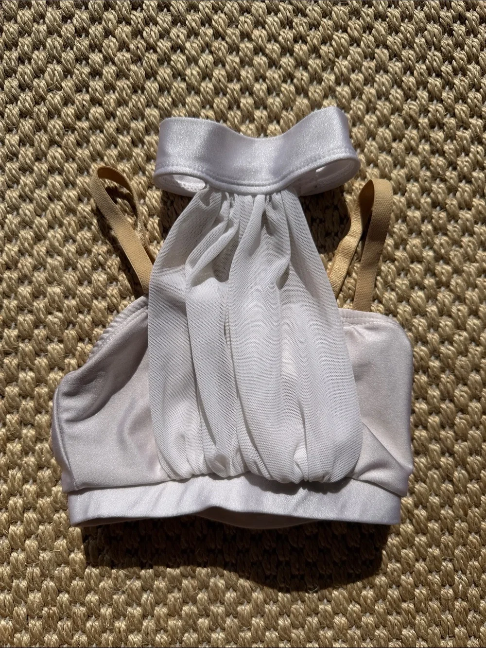 Tiger Friday White Chiffon Halter Crop Top size child xs